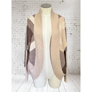 Rachel Zoe Womens Plaid Check Soft Knit Open Sweater Cardigan Size XS
